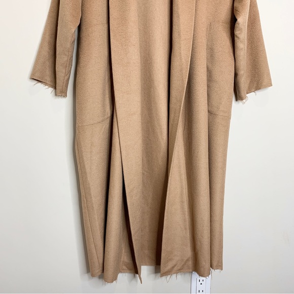 Nili Lotan Laight Wool Blend Duster Coat (Sz XS) Shawl Collar Tan Camel - Picture 11 of 16